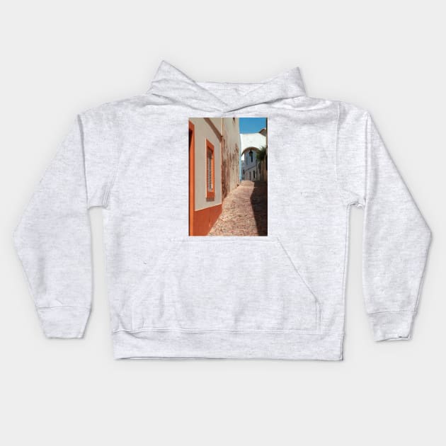 Albufeira alleyway Kids Hoodie by tomg